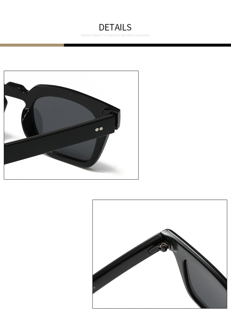 AUGEN Moderne rechteckige Kunststoff-Sonnenbrille, Unisex, UV-400-Schutz, Größe M (200)