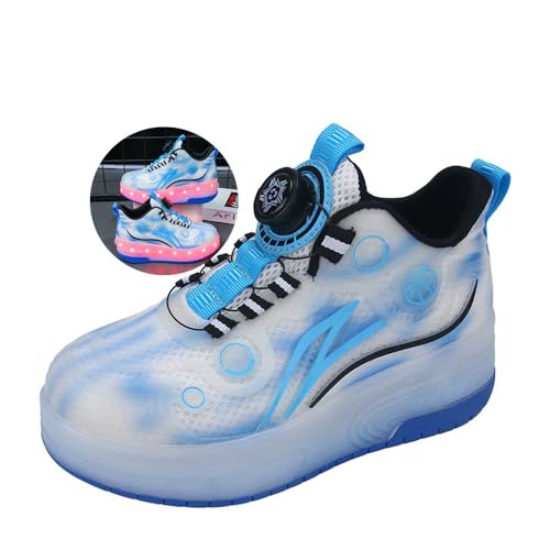 Kids Roller Skates Shoes Sneakers for Boys & Girls, Automatic Retrectable Technical Skateboarding Skates for Sneakers Basketball for Girls Boys Novel Gift