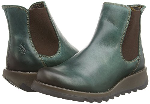 FLY London Damen Salv Chelsea Boots, Blau Petrol 006, 40 EU