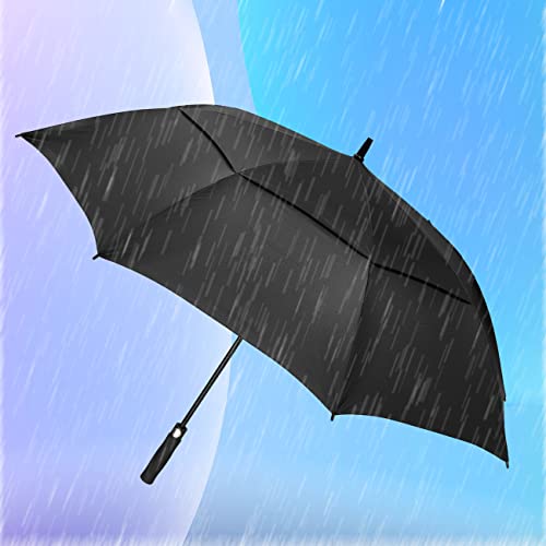 Goothdurs 62 Inches Golf Umbrella Automatic Open Windproof Waterproof Large Double Canopy Vented Rain Stick Umbrellas For Men Women #TOP2
