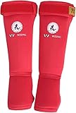 Box-Beinschutz MMA Schienbeinschoner Beinschutz Schaumstoff elastische Stoffpolster Muay Thai Boxen Training Schutz