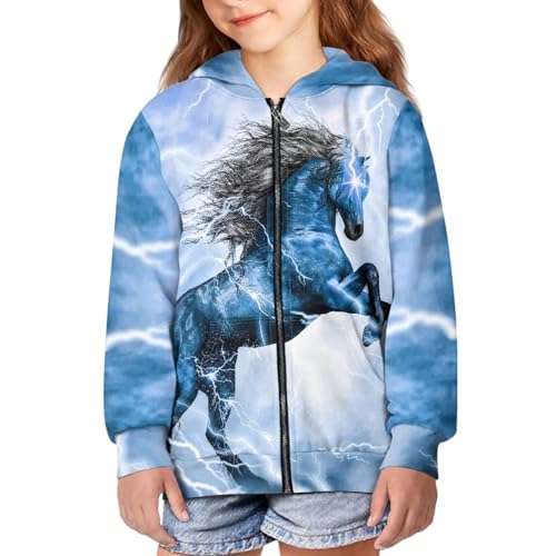 Image of Unisex Zipper Sweatshirt Boys Girls Hooded with 2 Pocket Pullover Hoodies for 6-16Y Kids