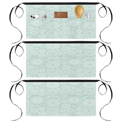 Tablier court de chef 3 poches pour simplifier le nettoyage de la maison