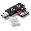 Lector de tarjetas micro SD USB3.0, lector de tarjetas SD 2 en 1 de 5 Gbps a adaptador USB, lector de tarjetas de memoria Wansurs para tarjetas SDXC, SDHC, MMC, RS-MMC, Micro SDXC, Micro SD, Micro