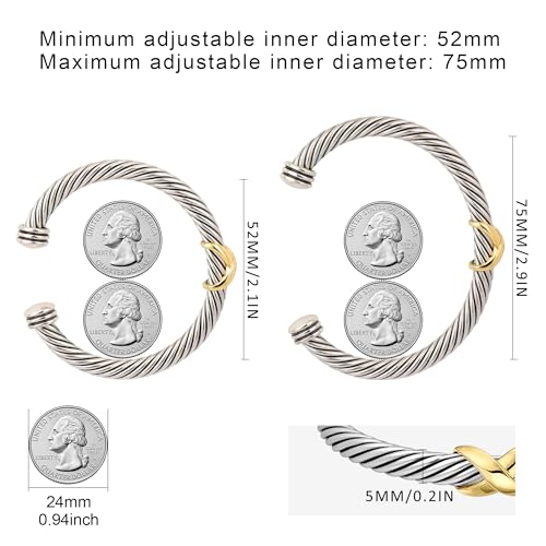 Nandudu Cuff Bracelet For Women Cable Wire Bracelet thumb #4