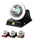 Solar Charging Colorful Magic Ball RGB Atmosphere Light, Solar-Powered Disco Light, Solar Night Lamps for Garden, Party, Wedding (Black)