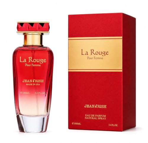 Jean Rish La Rouge Eau de Parfum para mujer de 100 ml con notas de mango, jazmín y vainilla, fragancia de larga duración y lujosa
