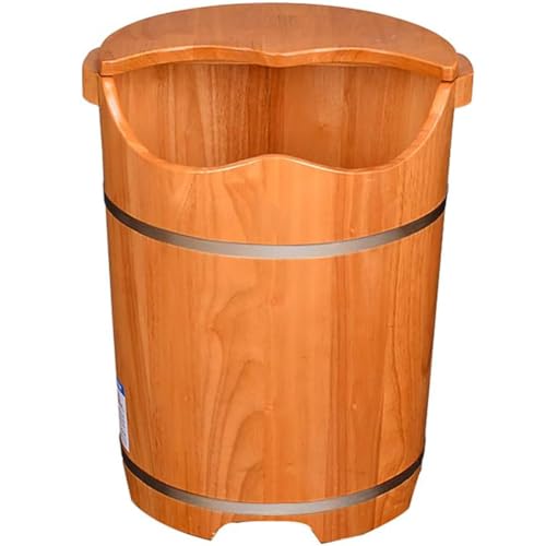 Balde de baño de pies grande de madera de roble