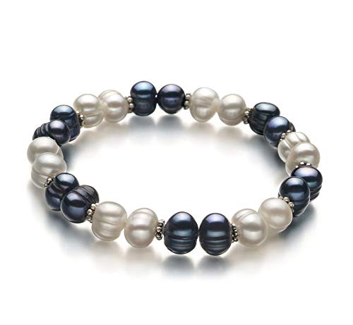 Jemima Black and White 6-7mm A Quality Freshwater Cultured Pearl Bracelet for Women - Main Image