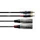 CORDIAL Kabel audio doppelt XLR male/Rca 1,5 m Kabel AUDIO Essentials RCA