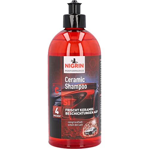 NIGRIN Performance Ceramic Shampoo für Autowäsche, intensive Schmutzlösewirkung, mit Abperleffekt,