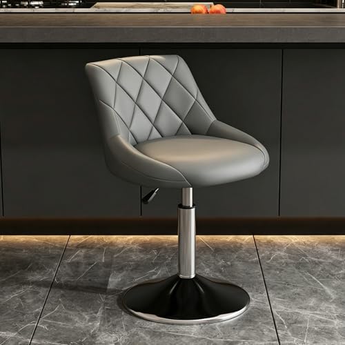 Tabouret de bar réglable avec dossier ergonomique et repose-pieds - 3