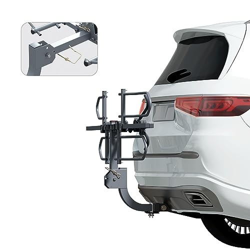 WILDROAD Hitch Bike Rack, Wobble Free Smart Tilting Bike Rack, Foldable 2-Bike Rack for Standard, Fat Tire and E-Bike, 2-Bike 180 lbs Capacity, Fits 2-inch Receiver