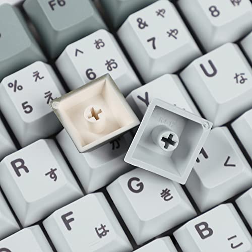 Image of 142 Dense Fog Keycaps Dye-Sub Thick PBT Cherry Profile Key caps for TKL 61 64 68 75 87 96 104 108 GMMK MX Mechanical Keyboard