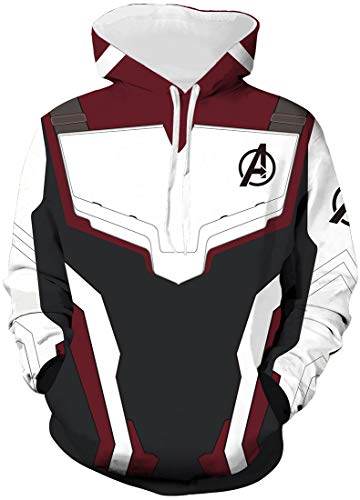 FLYCHEN Herren Kapuzenpullover MCU Avengers Endgame Hoodie Heldenuniform Super Hero Quantenkrieg Hoodie (Hoodie,XL) Cover