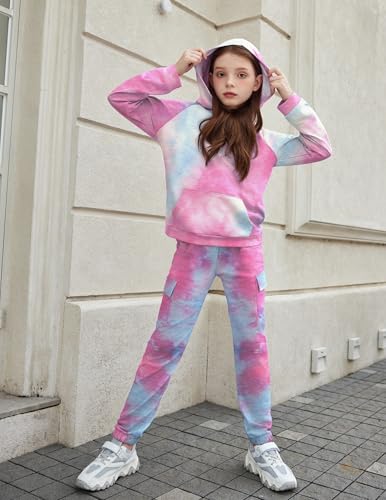 Image of Arshiner 2 Pieces Girls Outfits Fall Sweatsuits Sweatshirts and Sweatpants