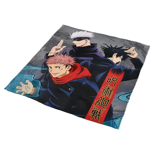 Elbenwald Jujutsu Kaisen Group Couverture moelleuse XXL 180 x 200 cm