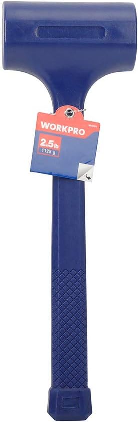 WORKPRO W041051 2-1/2ポンド デッドブローハンマー 成形PVCケース インナースチールフレーム 傷つけない ショ