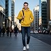 A2Z Mens Fleece Hoodie Pullover Hooded Sweatshirt Long Sleeve S/M/L/XL/XXL/3XL/4XL Mustard #2