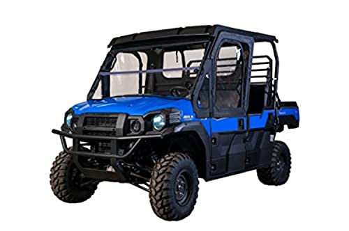 Seizmik Black Framed 1 2 Upper Door Kit for 2015-2018 Kawasaki Mule Pro FX FXT Models