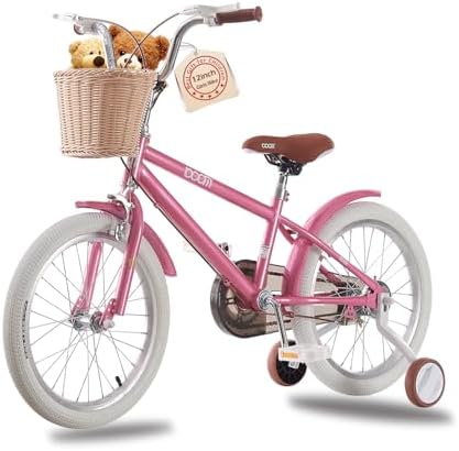 TRIOBLADE Girls Bike 16" 18" 20" 22" Kids Bike Pink Children Bicy...