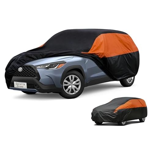 Toyota Car Cover Custom Fit Toyota Corolla Cross Waterproof All Weather for Automobiles, Lightweight Full Exterior Cover Outdoor Sun UV Rain Dust Snow