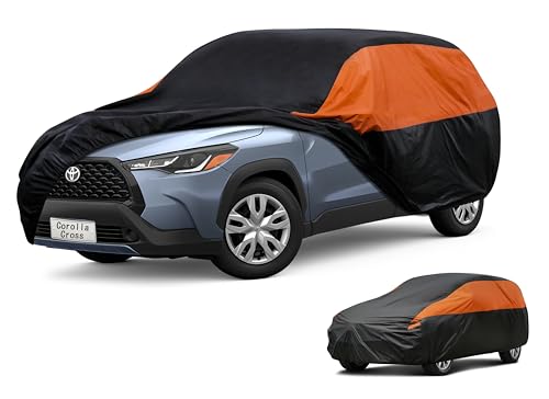 Image of GUNHYI Toyota Car Cover Custom Fit Toyota Corolla Cross Waterproof All Weather for Automobiles, Lightweight Full Exterior Cover Outdoor Sun UV Rain Dust Snow Wind Protection.