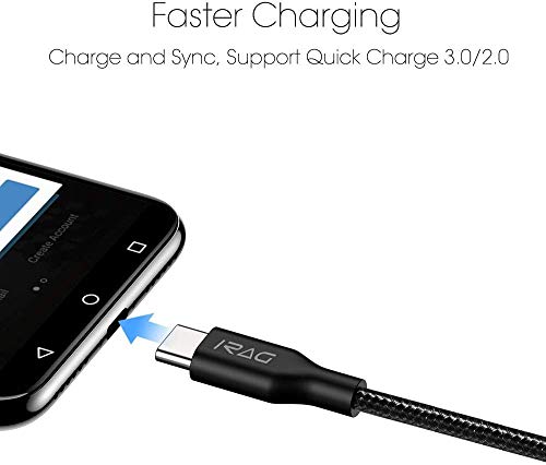 Irag 2 Pack Charger Cable For Motorola Moto G Stylus 5G, One 5G, One 5G Ace, G100, G Play, G Power, G Fast, Edge, G7 Plus, G7 Play, Edge Plus, Razr - Braided 6Ft Usb C To A Fast Charging Cord #TOP1
