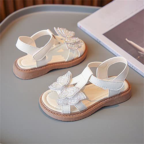 Toddler Girl's Summer 3D Rhinestone Butterfly Sandals Cute Open Toe Princess Flower Girls Party Wedding Dress Shoes2