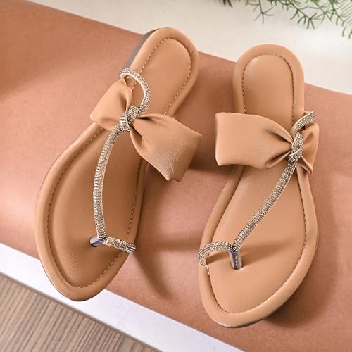 Image of Centrino Women's Slide Sandals | Stylish Slip-On for Ladies | T-Strap Cushioned Footbed for Comfort | Elegant & Trendy Braided Strap Flip Flops | Lightweight Casual Summer Slides (9311)