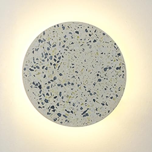 YHAIL Minimalist Round Terrazzo Wall Lamp Bathroom Vanity Light Fixtures