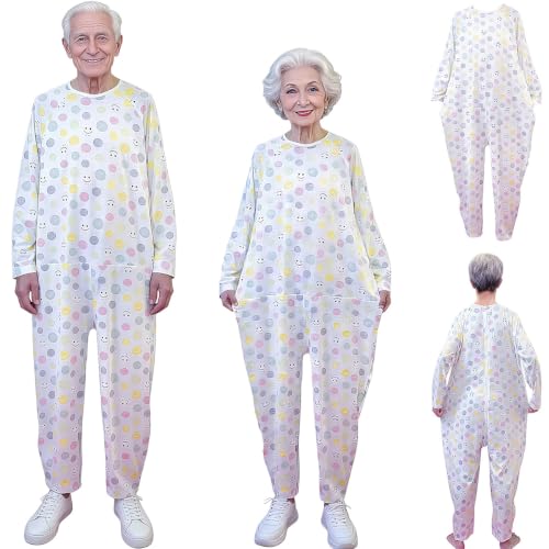 Image of Unisex Jumpsuit with Back-Zipper,Suitable for Alzheimer's,Dementia Patient,Seniors,Incontinence Care