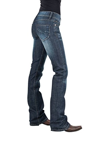 Stetson Women's Hollywood Bootcut Jeans Blue 10 XL4