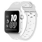 Compatible Apple Watch Band 42mm/ 44mm, Alritz Silicone Sport Strap Replacement for Apple Watch Series 4/Series 3/Series 2/Series 1/Nike+