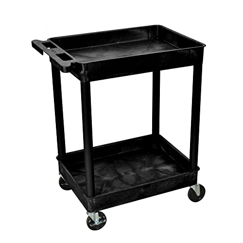 Luxor Utility Cart, 2 Shelf — Rolling Heavy Duty
