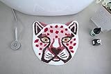 Wildlife Lion Tiger Head Design Small Rug for Bathroom,Bedroom,Home Decor Area Rug,Small Carpet,pet mat, (Pink Cheetah)