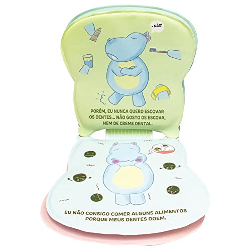 Livro-Fantoche de Banho: Popo escova os dentes! (ROSA)