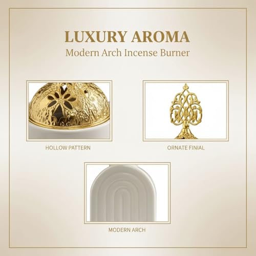Four d'aromathérapie en céramique et métal style Moyen-Orient - 7