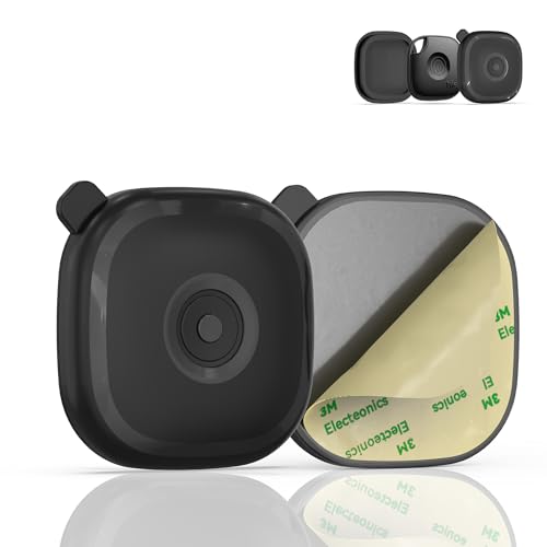 (2 Pack) Adhesive Case for Tile Mate 2024 Tracker with Sticker, Hidden Full Protective Anti-Lost Scratch Resistant Silicone Cover for Tile Life360 Mate Tracker Waterproof Tile Holder (Black+Black)