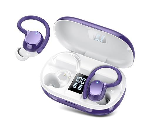 Bluetooth Kopfhörer Sport, 2025 In Ear Kopfhörer Kabellos Bluetooth 5.3, 128 Std Ultraleicht Earbuds mit Bügel, 2025 Noise Cancelling Ohrhörer, HiFi Stereo, IP7 Wasserdicht...
