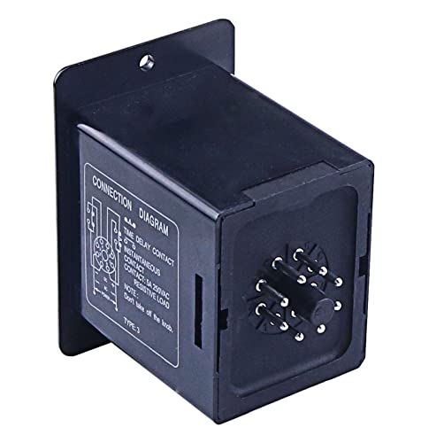 Fehauk Power On Delay Timer Time Relay 0-60 Minutes Panel Installation With Socket Base Ah2-Y Ac 220V (Size : Time And Voltage) #TOP4