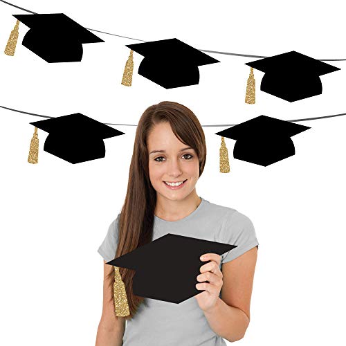 Big Dot Of Happiness Gold Graduation Hat Decorations - Diy Large Party Essentials - 20 Count #TOP1