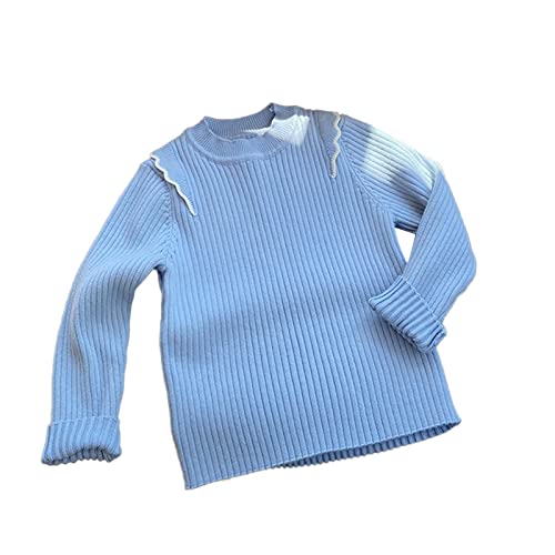 EnJoCho Babys Kids Toddler Girls Spring Winter Long Sleeve Ruffle Thick Knit Sweater Fall Color Sweaters for Girls