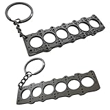 Pro Spec Imports: 2JZ Head gasket keychain, exact miniature, solid metal, for Toyota Supra A80 Mk4, Aristo, Crown, Chaser, Soarer, Lexus IS300, SC300, GS300, 2JZGTE & GE accessories gift