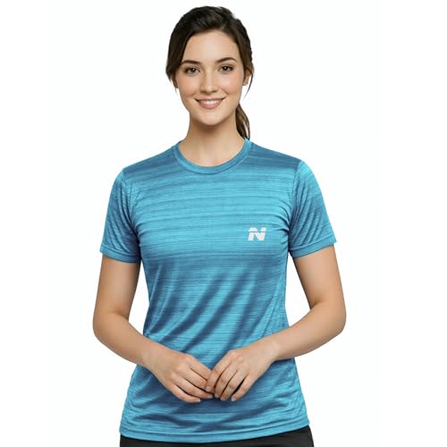 Image of NINQ Women's Loose Fit T-Shirt | Half Sleeve Round Neck Sports Wear for Gym, Running, Yoga, Workout & Casual Everyday Comfort