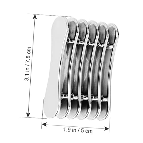 Image of Mini Nail Art Pen Holder Stand for 5 Pens Portable Manicure Brush Rest Organizer Metal Nail Brush Tool Holder for Gel Polish and Uv Gel Brushes 2 Pack