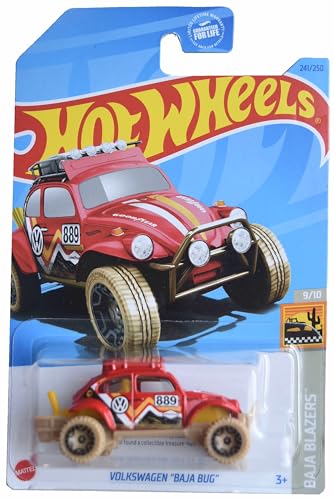 Mattel Hot Wheels Volkswagen Baja Bug en escala 1:64 miniatura 1