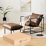 Zinus Aidan Silla Decorativa con Cabestrillo, Sillón de Estructura metálica con Cojines de Espuma...