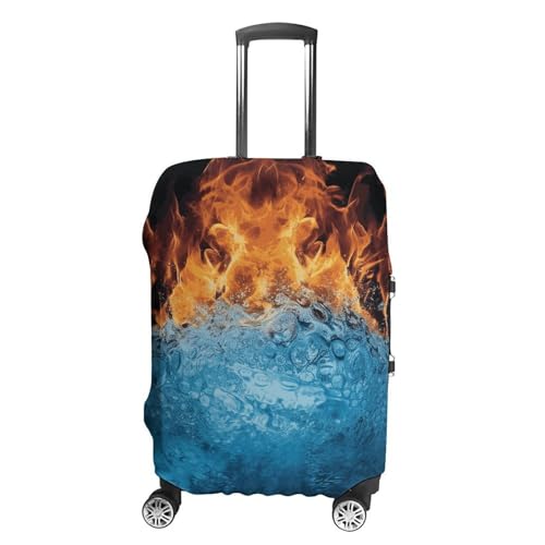 Housse de protection pour bagages voyage motif feu de glace valise 48,3-81,3 cm L