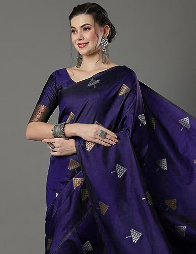 Image of Flosive Women Woven Beautiful Mix Color Kanjivaram Silk Saree With Zari Weaving